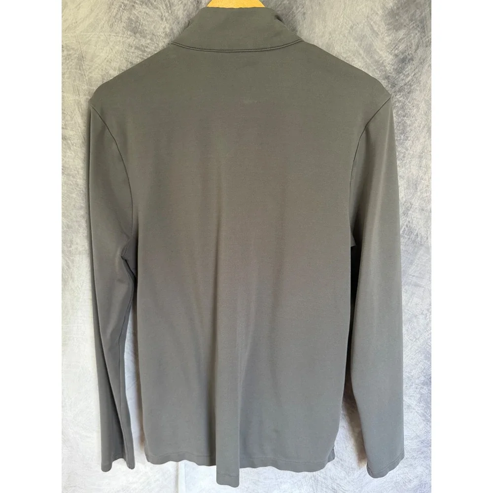 Cuts Clothing Mens Quarter Zip‎ Pullover Gray Pyca Pro L1150 Size Medium
